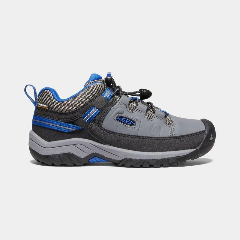 Keen Targhee Waterproof Kids Hiking Shoes Grey/Blue Discount (3190-HUXDF)